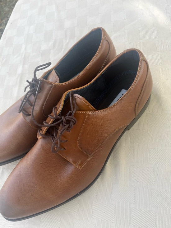 Steve Madden Men\'s Tan Leather Derby Shoes size 13 main image 5